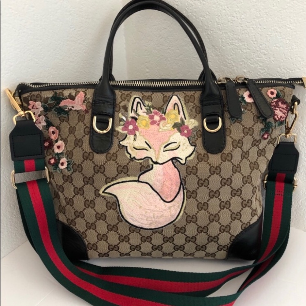 Restored Gucci tote 2 way with strap